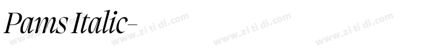 Pams Italic字体转换 Pams Italic字体转换